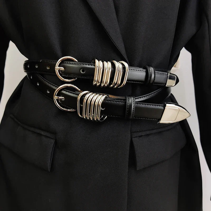 Women's Leather Belt Black