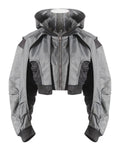 Women's Hooded Bomber Gray