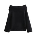 Women's Knitted Pullover Black